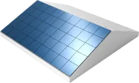 Illustration of a large solar panel installation